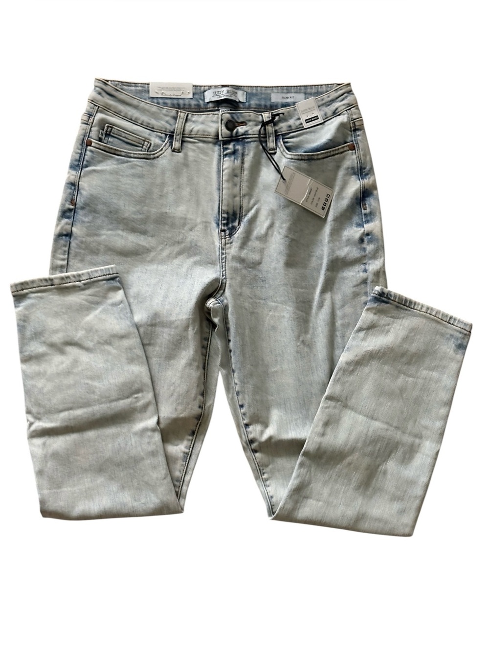 Judy Blue NWT NEW High Waist Slim Fit Ultra Light Acid Washed Jeans Size 11/30
